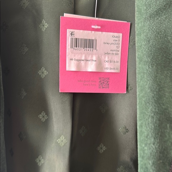 Kate Spade Green Velvet Blazer Classic Suit Jacket - Picture 3 of 11